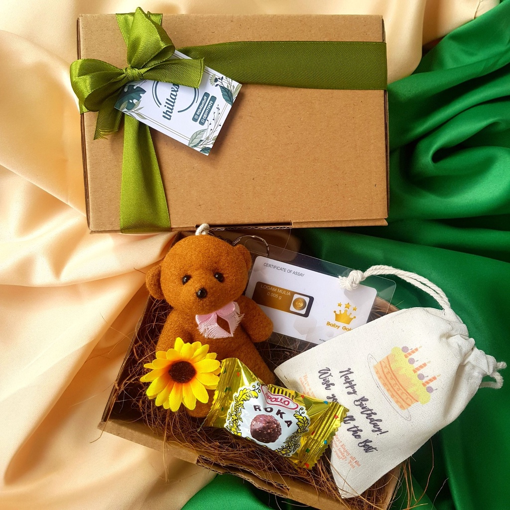 

MINIGOLD GIFT BOX/GIFT BOX EMAS MURNI/HADIAH ULANG TAHUN/THE AESTHETIC GIFT BOX/HAMPERS/KADO ULANG TAHUN WISUDA PERNIKAHAN/ ANNIVERSARY CONGRATULATIONS THANKYOU