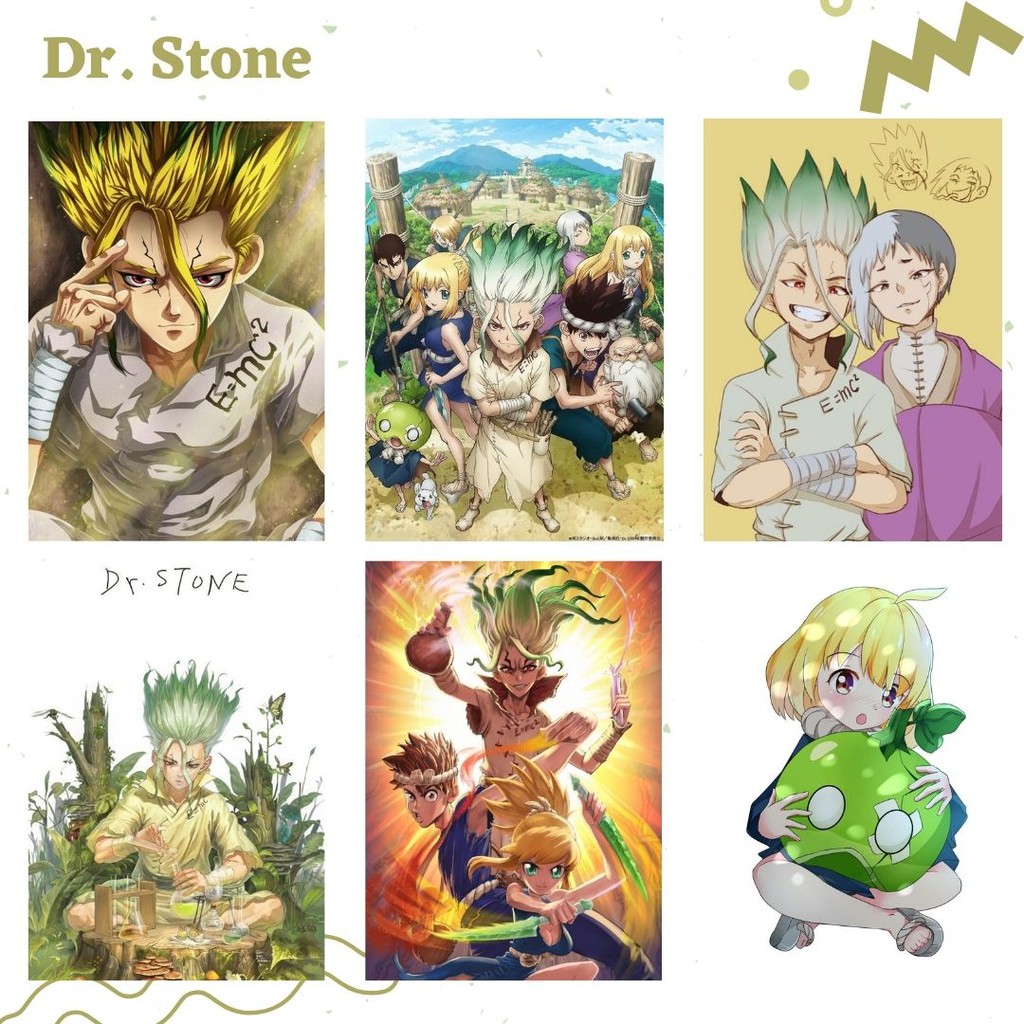 POSTER ANIME #2 (6 pcs) - BISA CUSTOM - POSTER DINDING - POSTER AESTHETIC - ANIME-Dr Stone