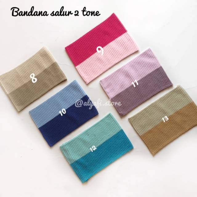 Bandana salur 2 tone