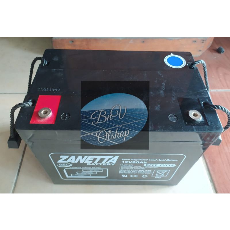Jual Aki Vrla GeL 12V 80AH Zanetta deepcycle battery | Shopee Indonesia