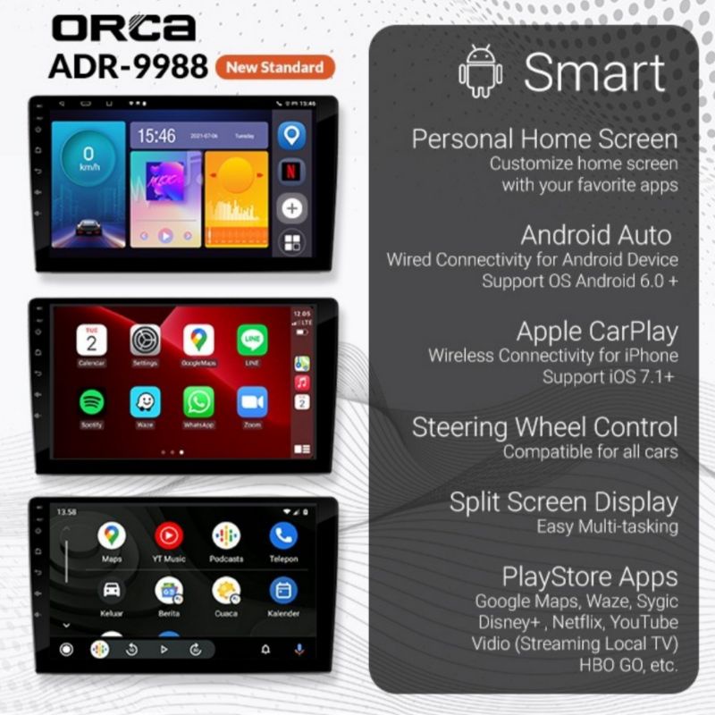 Head Unit Android ORCA 10 inch Toyota Sienta