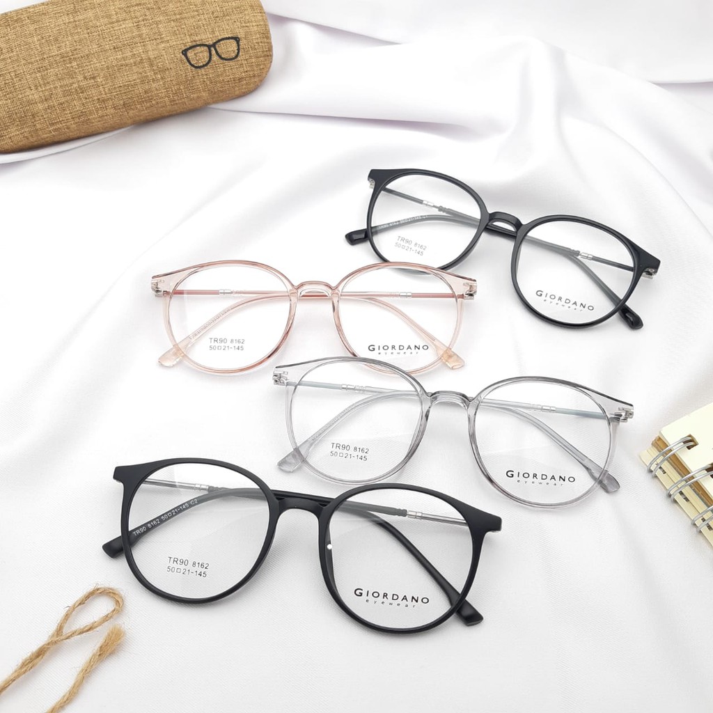 Frame kacamata bulat 8162 + case