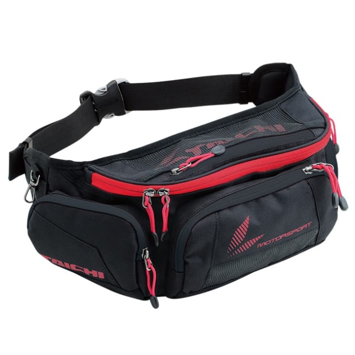RS Taichi Original RSB267 WAIST BAG 5L Tas Pinggang - Black Red