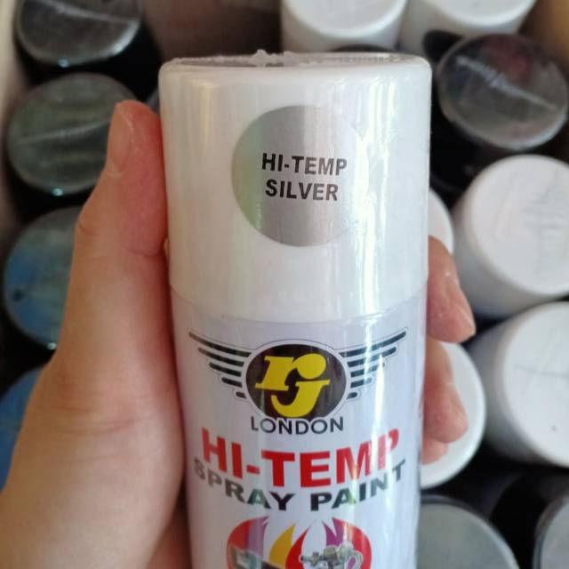 Pilox Pilok Cat Semprot RJ London Erje Anti Panas 150 cc - Hi-temp Silver / Anti Panas Silver