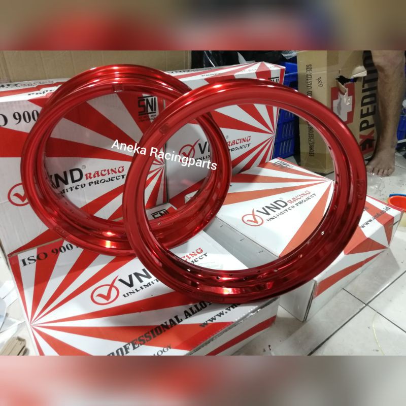 velg jari jari ring 14 vnd racing SNI 250 350 depan belakang / pelak ruji tapak lebar