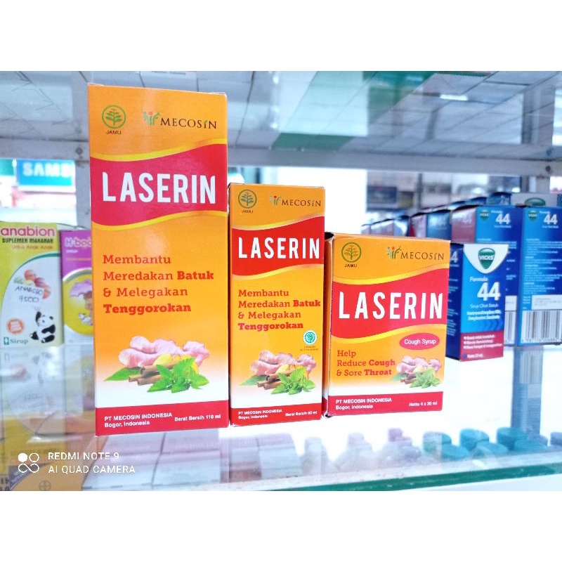 

Laserin syrup 110, 60, 30 ml / Membantu Meredakan Batuk / Melegakan Tenggorokan.