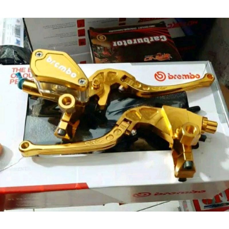 Master rem brembo set kiri kanan tabung akuarium kaca handle bisa dilipat cnc model Crg