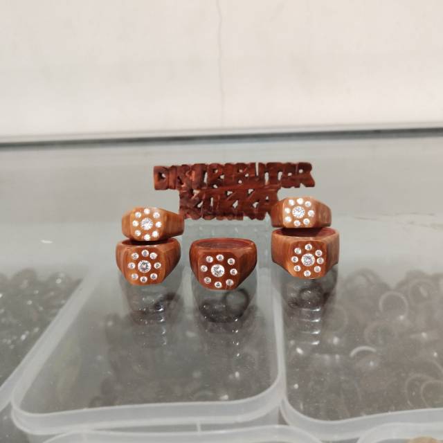 ( SUPER MURAH ) Grosir 5 pcs cincin kokka kaukah kaokah fukakah koka mata bunga coklat