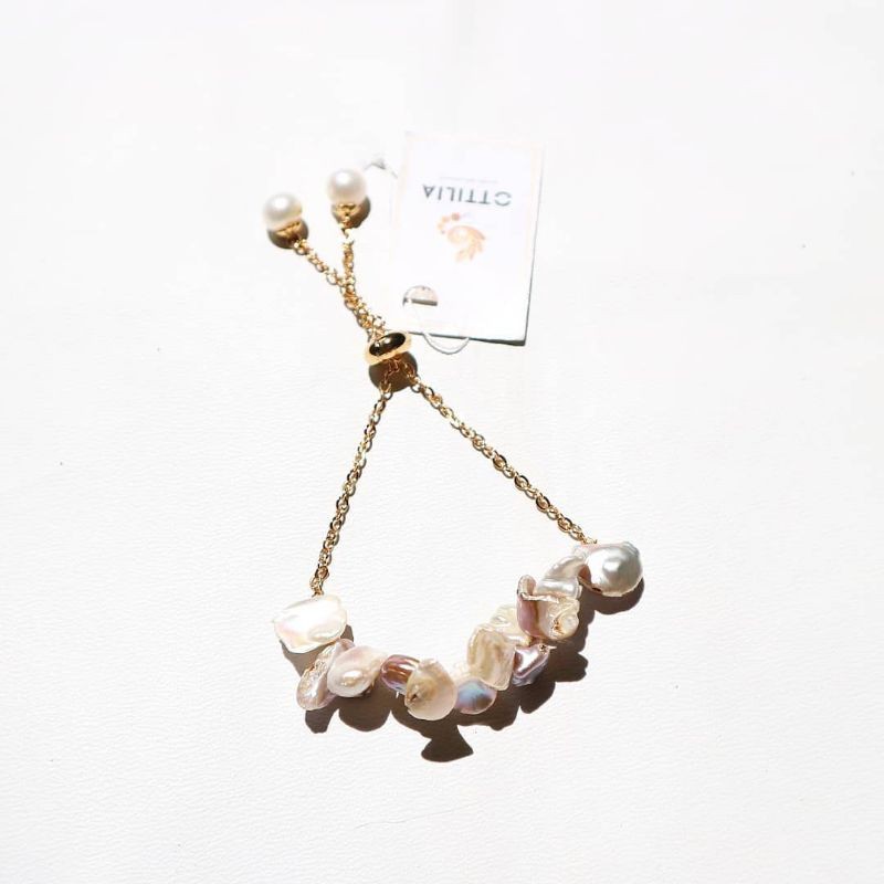 Gelang Rantai Mutiara Keshi