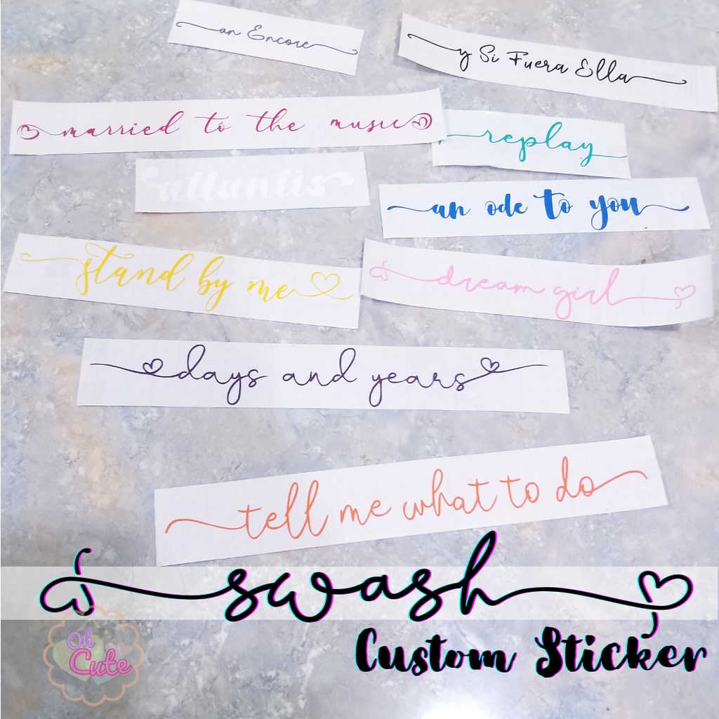 

Custom Stiker Nama - Oh Cute