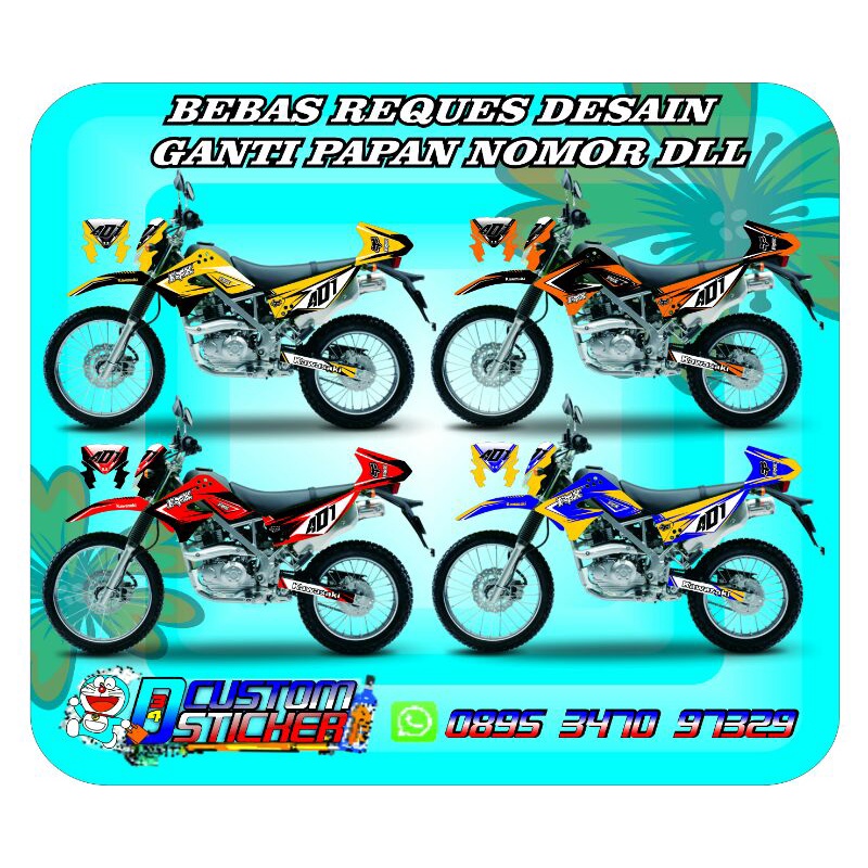 DECAL KLX DTRACKER/DECAL KLX GORDON/DECAL KLX OLD/DECAL KLX BF