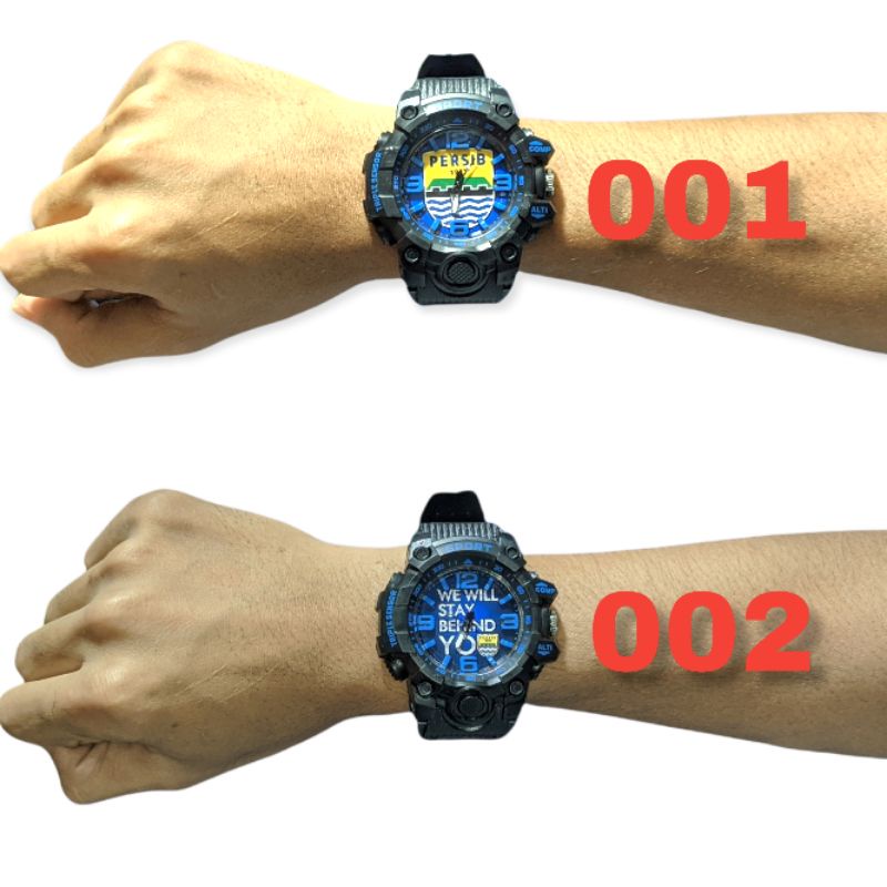 jam tangan analog Persib anti air terbaru pria wanita