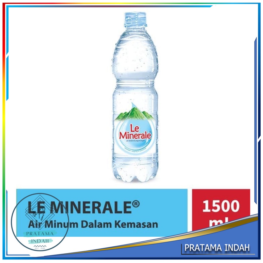 

AIR MINUM BOTOL LE MINERALE 1,5 LITER (BESAR) 1 PCS (GROSIR & ECERAN) HARGA TERMURAH