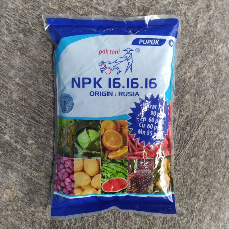 Jual Pupuk NPK Mutiara 161616 Meroke Pak Tani Original 1 Kg Indonesia ...