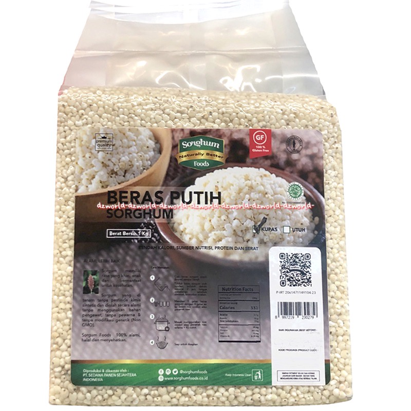 Sorghum Foods Beras Putih 1kg Beras Kupas Beras Kesehatan White Rice Sorgum Sorghums