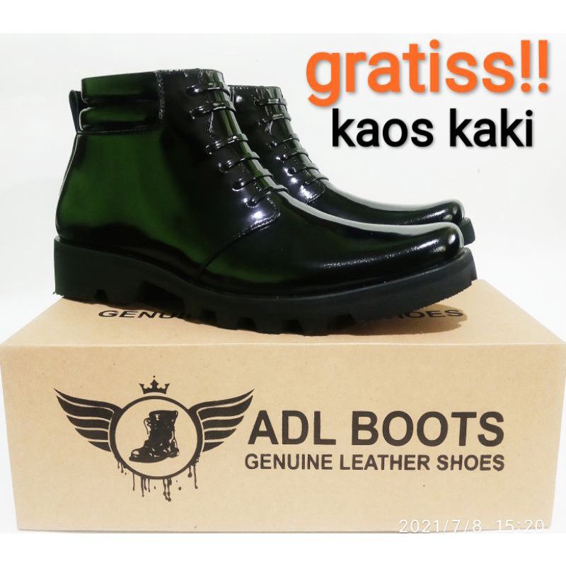 sepatu pdh tni polri security satpam full kulit asli