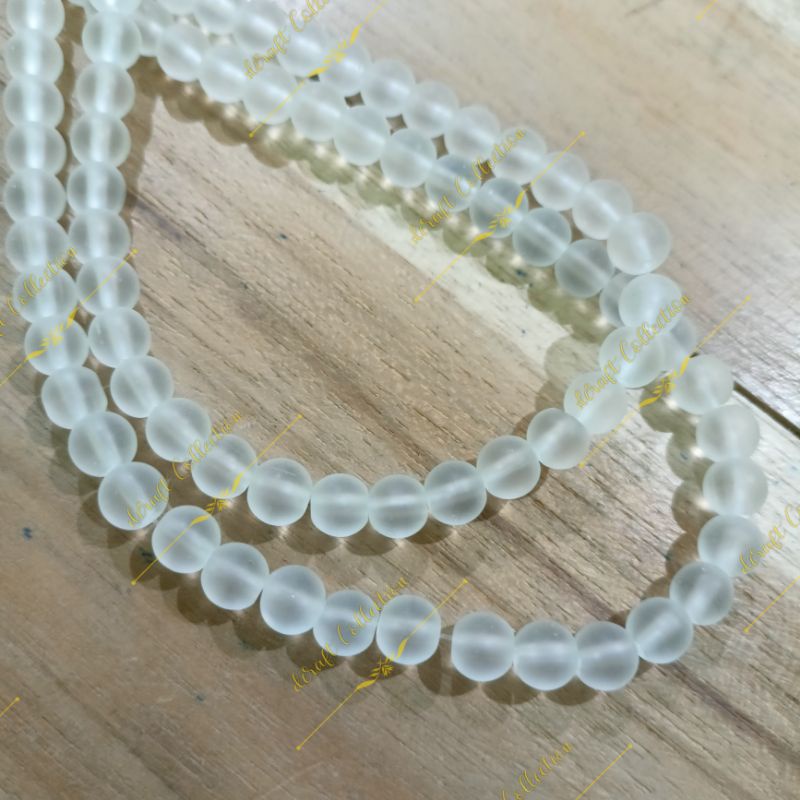 Beads Ice / Mutiara Ice 6mm 1/2string (isi ±28butir)