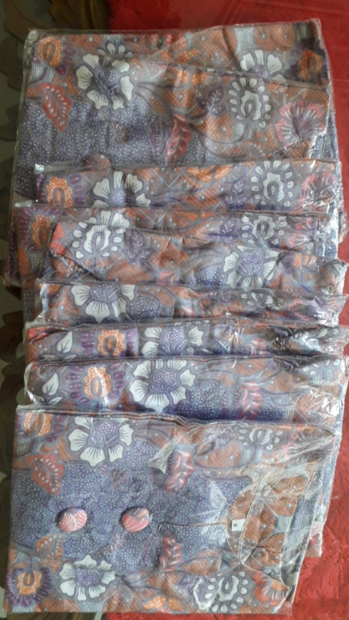 Baju Tunik Batik Fashion Atasan Tunik Cewek Kantor Outer Solo Td 168