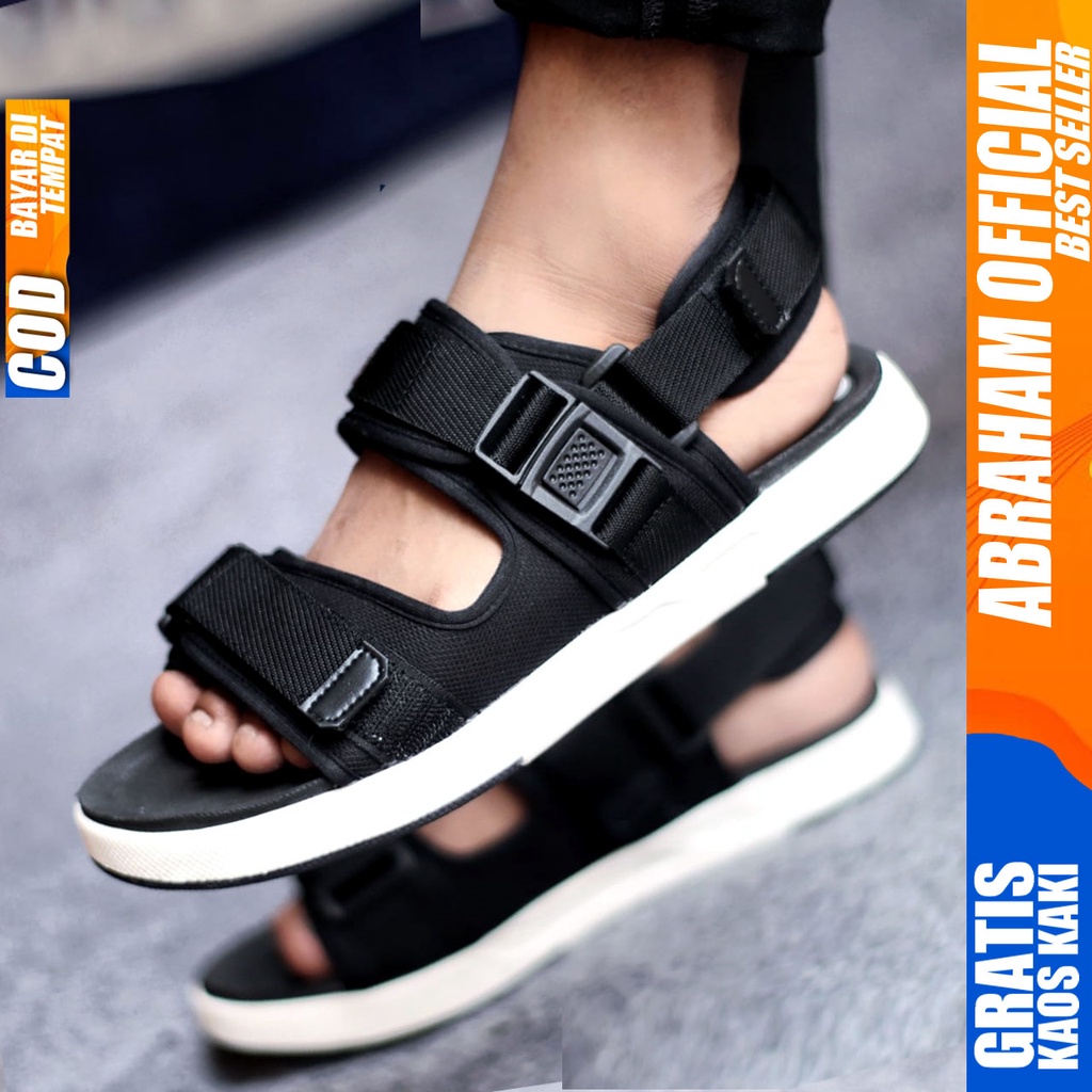 ABRAHAM Sandal Gunung Pria Casual Travelling Pria Hitam