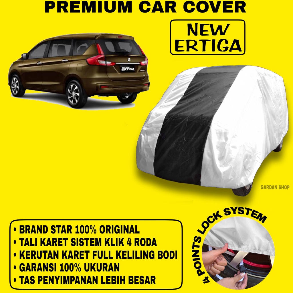 Body Cover NEW ERTIGA SILVER HITAM Penutup Bodi Mobil New Ertiga Waterproof PREMIUM