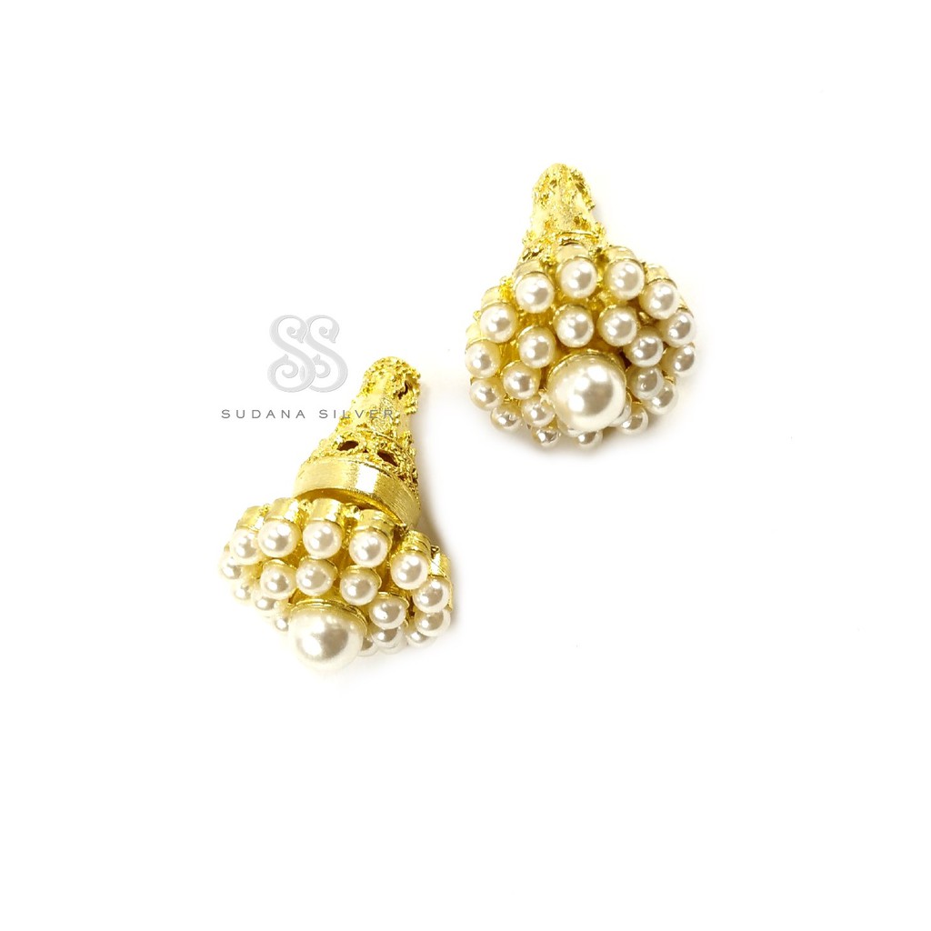 Subeng Alpaka Anting Mutiara Full Bali