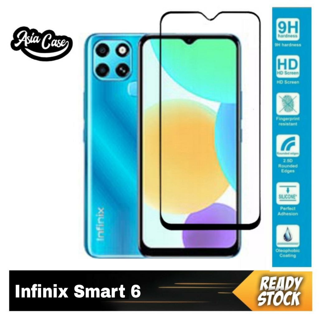 Tempered Glass 9D Full Layar INFINIX HOT 12I /  INFINIX SMART 4/SMART 5/SMART 6 Anti Gores Kaca Full