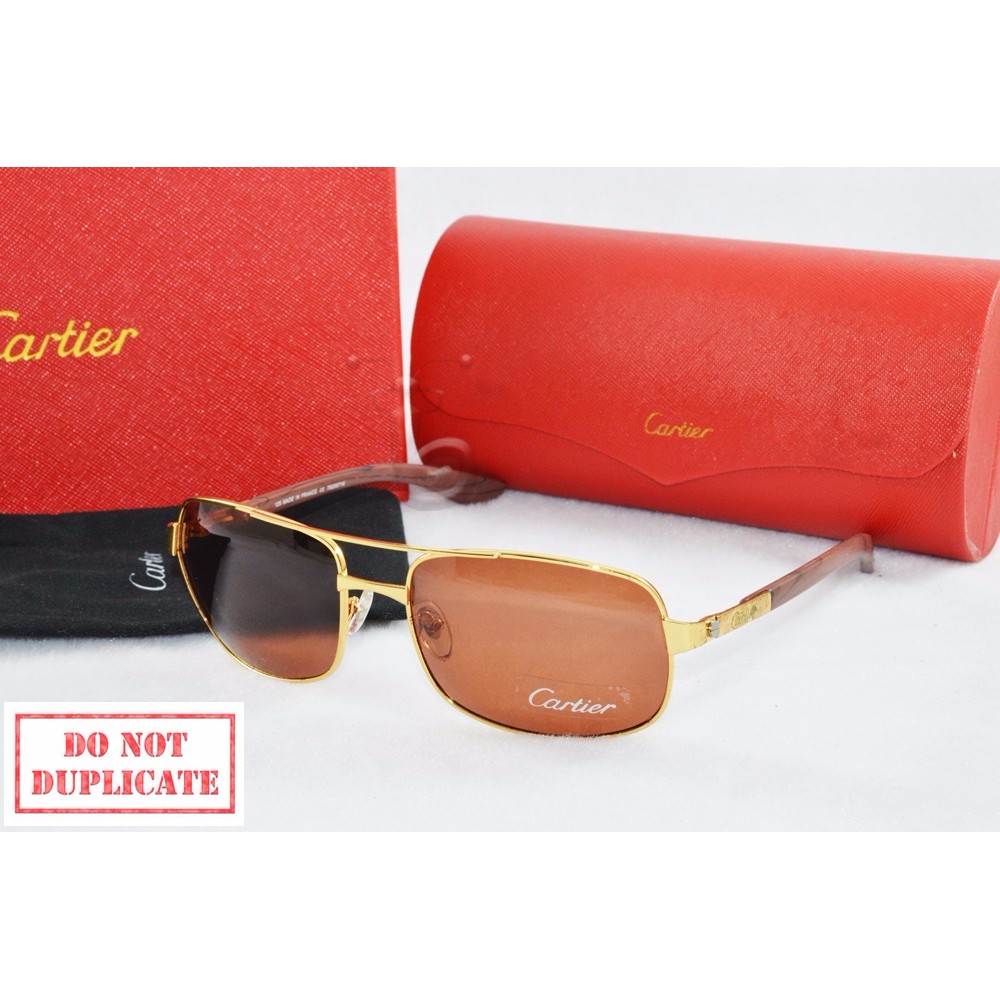 Kacamata Sunglass Cartier 125 Coklat