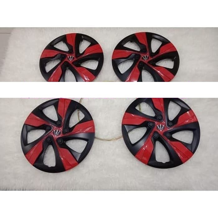 Cover Dop Velg Roda Ban Sport Wheel Cover Ring 14 Merah Hitam Mobil avanza new