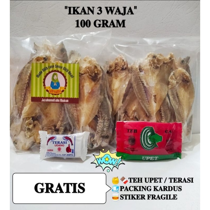 

Ikan Asin Tiga Waja GRATIS terasi khas Cirebon