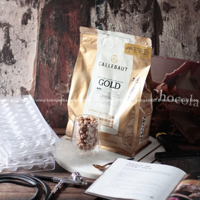 Fchgtyani Callebaut Gold 2,5Kg Chocolate Couverture Caramel 30,4% Cokelat Coin