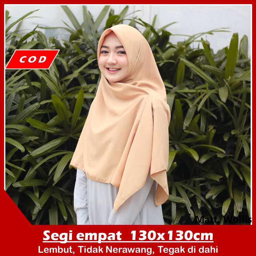 Jilbab Syari Segi Empat Wolfis 130x130 Jilbab Segi Empat Syari