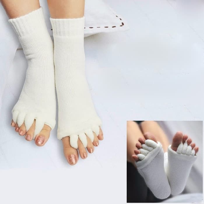 1 Pair Toe Separator jari Socks Bunion Care Protector Hallux Valgus