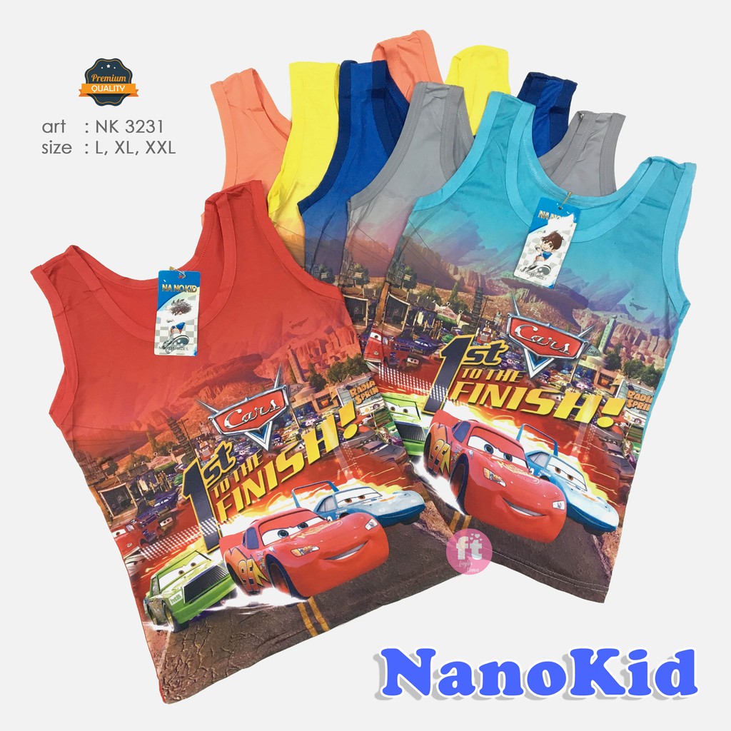 NANOKID | Singlet Anak Cowok / Kaos Dalam Anak Cowok KARAKTER