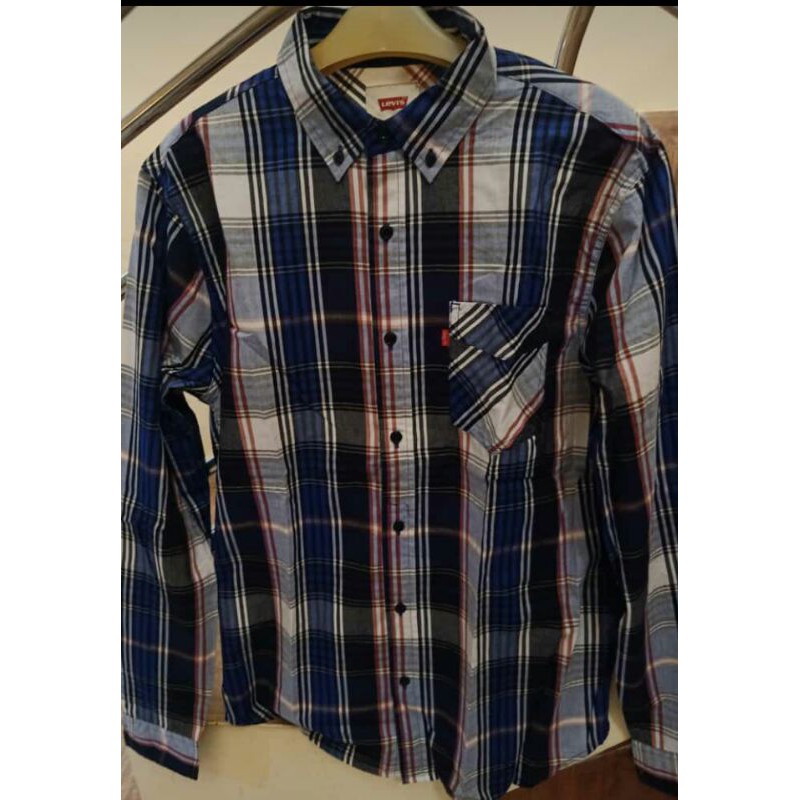 Kemeja Pria LVS Long Sleeve Shirt P4 Original Branded