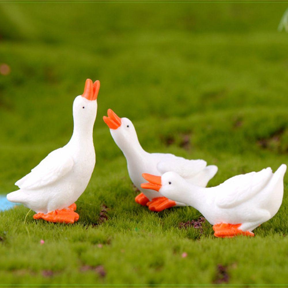 [Elegan] Patung Angsa Meja Dekorasi Taman Kawaii Aksesoris Swan Dekorasi Rumah Hadiah Orang Tua-Anak Ornamen Bonsai