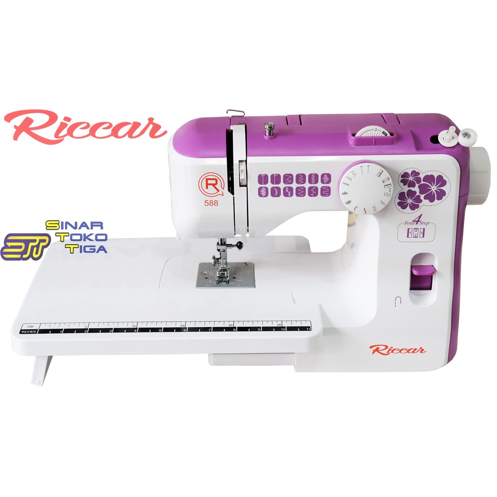 MESIN JAHIT PEMULA RICCAR 588 / 588 XT EXTENTION TABLE PORTABLE BERKUALITAS