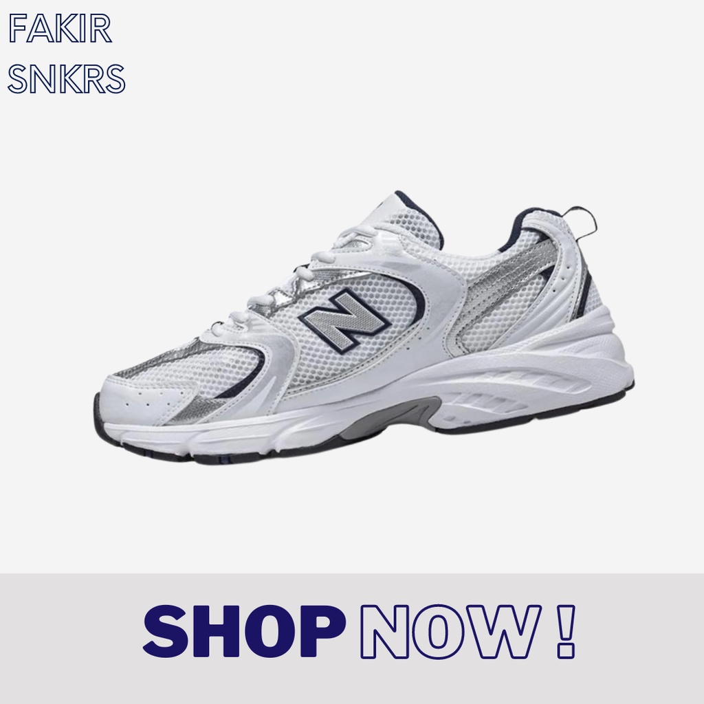 New Balance 530 White Silver Navy