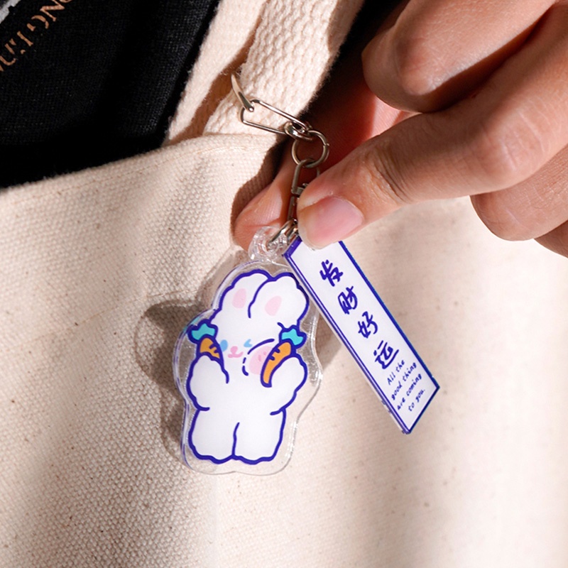 MaiMao. Cartoon Acrylic Good Luck Series Keychain Small Cute Pendant