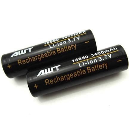 Bagus battery awt 18650 3400mah black hitam / batre / baterai