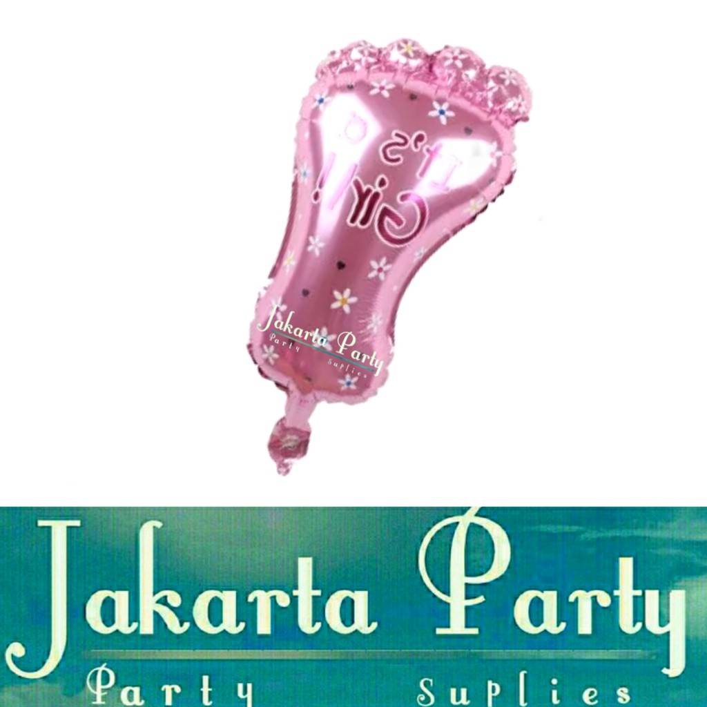 Balon Foil Foot Baby Girl Mini / Balon Kaki / Balon baby Shower