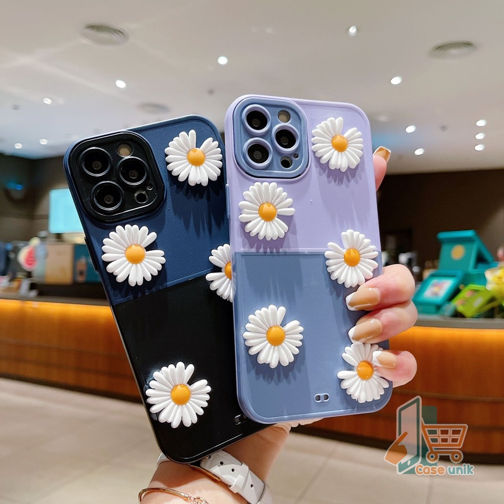 CASE FYP 2IN1 BUNGA DAISY 3D FOR IPHONE 11 12 13 PRO MAX CS4730