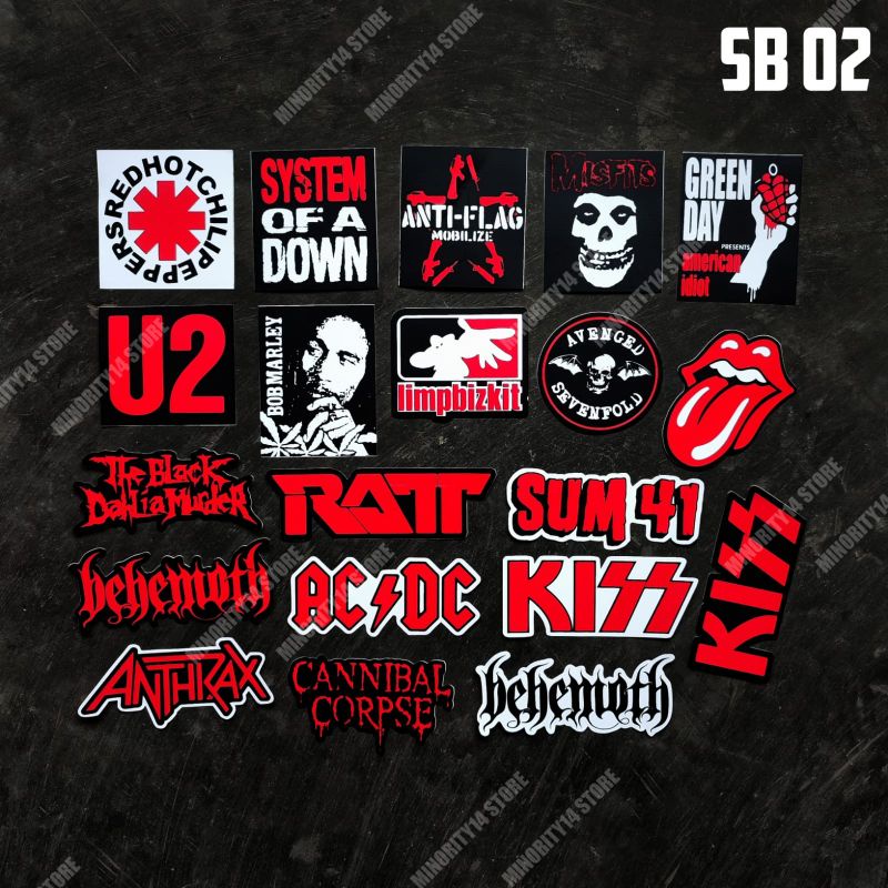 Stiker Pack Stiker Brand Stiker Band Musik Punk Rock Metal Oldskool koper laptop helm hypebeast