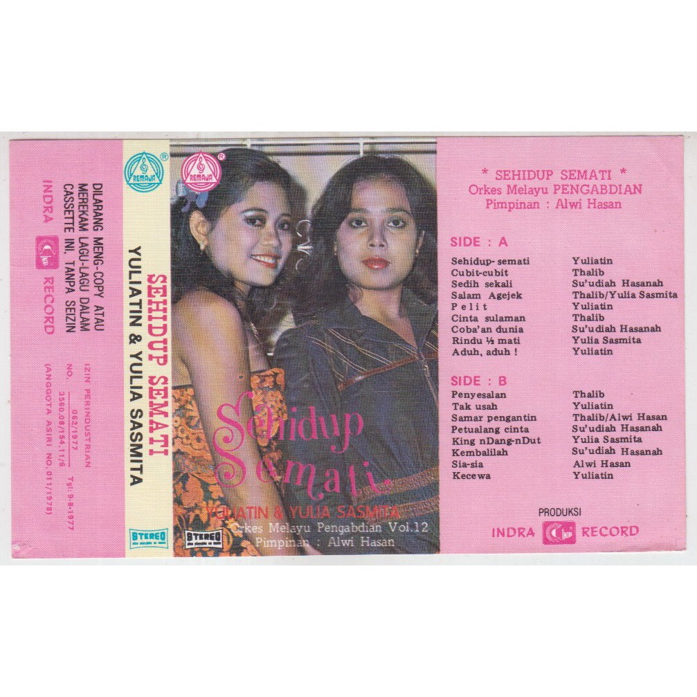COVER SAMPUL KASET ORKES MELAYU PENGABDIAN - SEHIDUP SEMATI