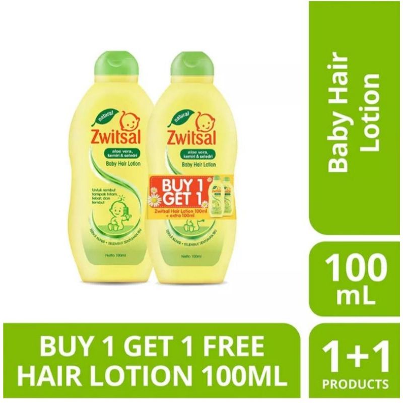 Zwitsal Baby Hair Lotion[BUY 1GET 1] 100ml+100ml ~ Hair Lotion Zwitsal 100% Original