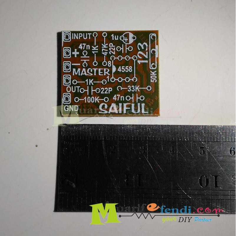 PCB Master Saiful Mono Final Mixer Gain Penambah Penguatan