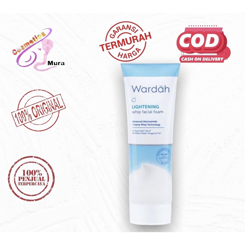 [ 50&amp;100 g ] wardah lightening whip facial foam niacinamide face wash / cuci muka wardah terbaru