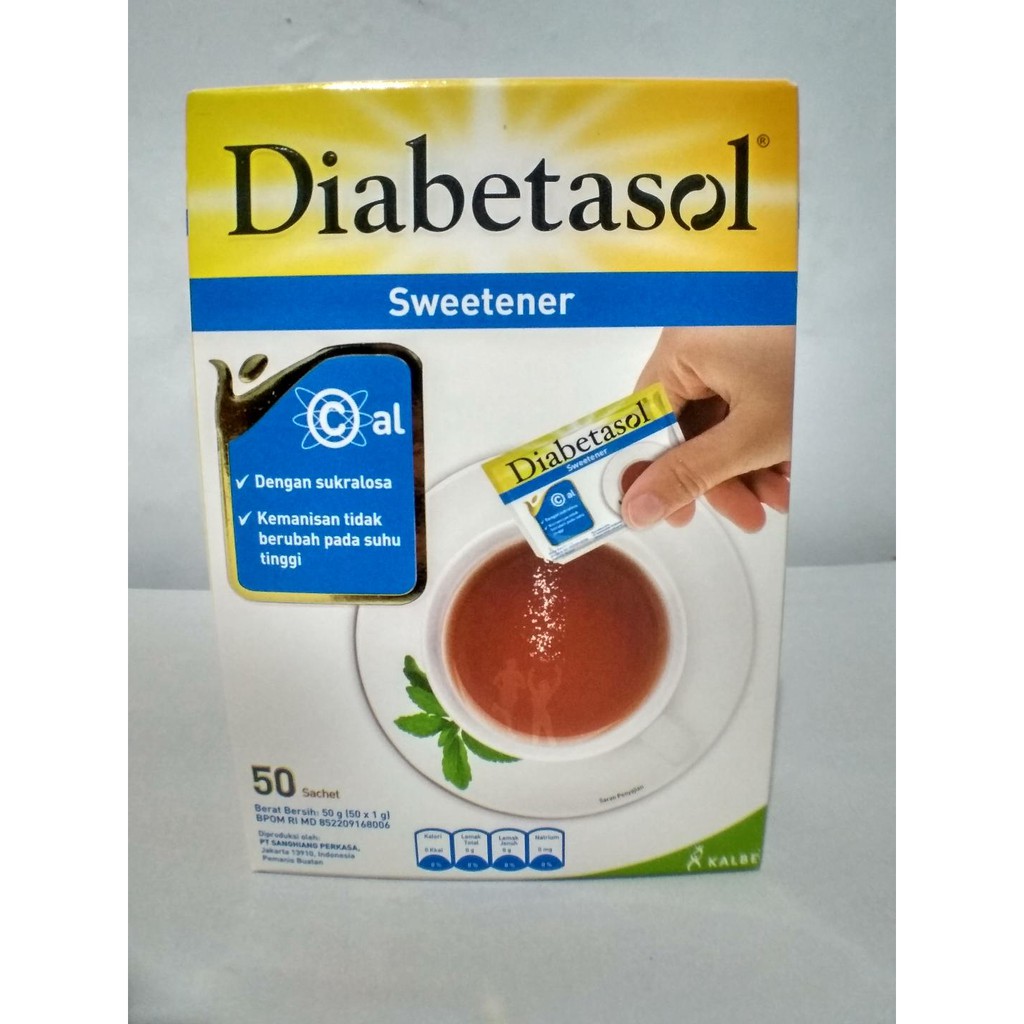 

DIABETASOL SWEETENER 50 SACHET X 1 gr