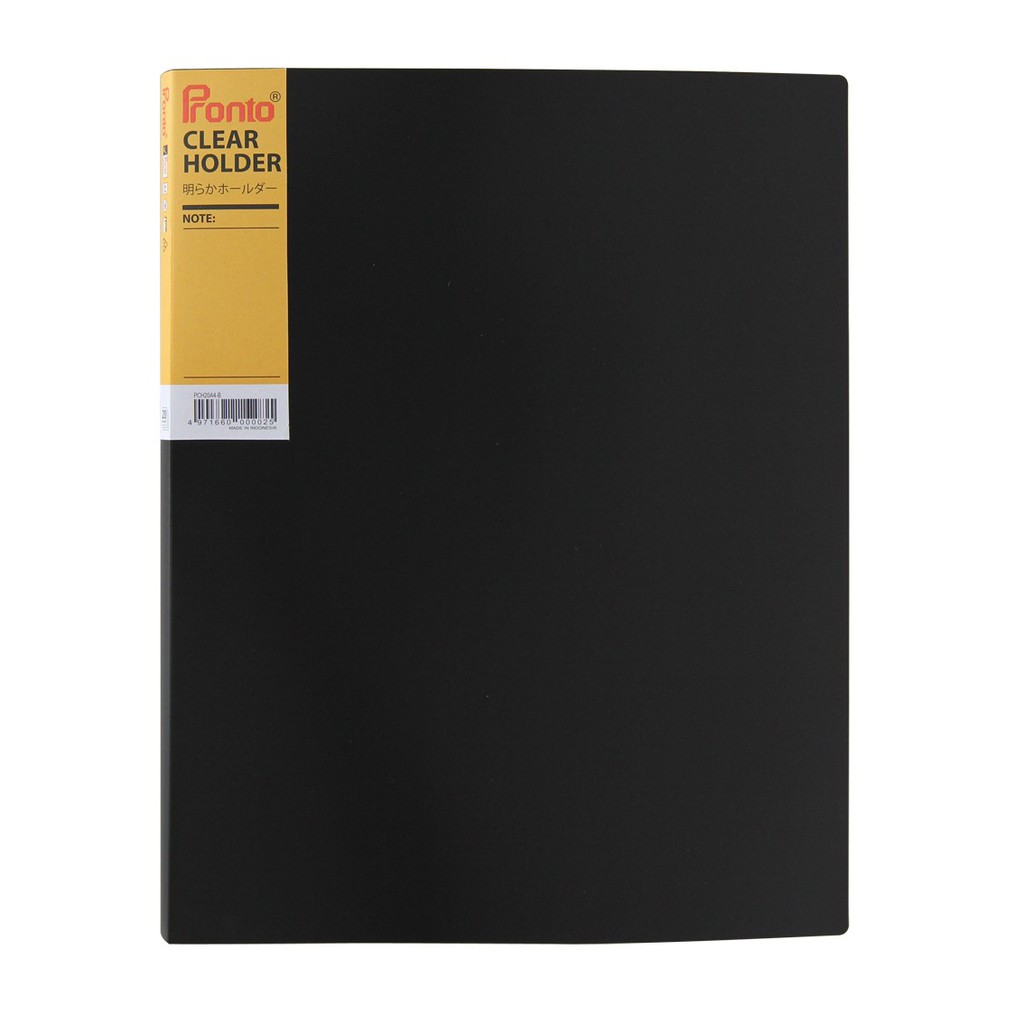 

PRONTO CLEAR HOLDER A4 ISI 20 LBR BLACK