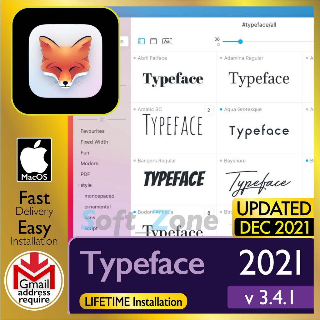 

Typfc 3.4.1 - Btfl Fnt Mngr [mcOSX BgSr | Mntry Spprt] - Dgtl Dwnld
