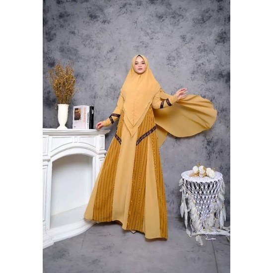 GAMIS SET SYAR'I ORIGINAL QUEEN SYAR'I GOLD PREMIUM